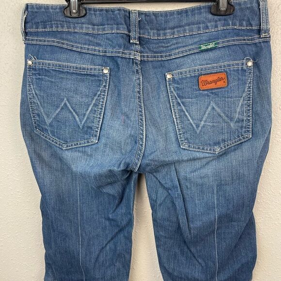 Wrangler Premium Patch Boot Cut Jeans Size 9/10X32 - Picture 5 of 8